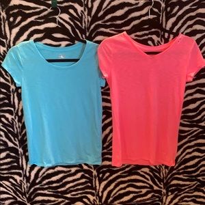 two justice short sleeve shirts